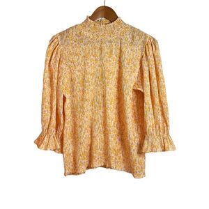 Saint tropez floral long sleeve blouse. Size small
